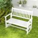 Winston Porter Geroline Wood Glider Outdoor Bench Wood in Brown/White | 39 H x 50 W x 27 D in | Wayfair 4F186A87B0E14516A27D0676BBFCE032