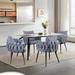 Corrigan Studio® Modern Velvet Dining Chairs Set of 4 Wood/Upholstered/Velvet in Gray | 32.28 H x 22.83 W x 23.2 D in | Wayfair