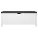 Ebern Designs Atalfo Faux Leather Flip Top Storage Bench Faux Leather/Wood/Leather/Manufactured Wood in Gray/Black/Brown | Wayfair