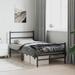 Ebern Designs Ataman Metal Open-Frame Bed Metal in Black | 35.4 H x 41.3 W x 81.5 D in | Wayfair 2A09B89D801D4C468CCAE75324B802D7