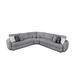 Gray Reclining Sectional - Latitude Run® Gurdit 3pcs Modern Sectional w/ Pillows Chenille | 37 H x 122 W x 117 D in | Wayfair