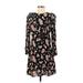 Zara Casual Dress: Black Floral Dresses - Women's Size Small