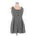 Shein Casual Dress - A-Line Scoop Neck Sleeveless: Gray Dresses - Women's Size X-Large