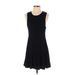 American Eagle Outfitters Casual Dress - A-Line: Black Solid Dresses - Women's Size 2X-Small