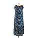 Rachel Zoe Casual Dress - A-Line: Blue Dresses - Women's Size Medium