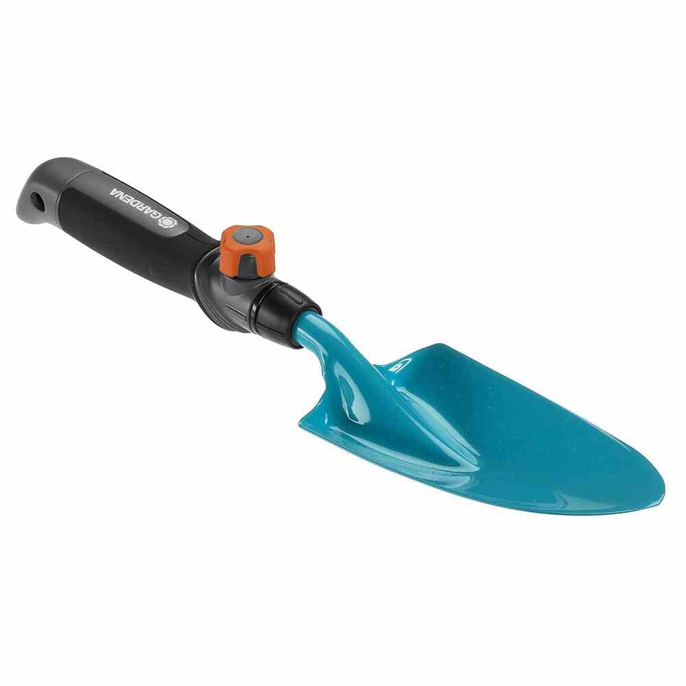 Gardena Blumenkelle Combisystem, aus Stahl in blau und anthrazit, ohne Stiel, gerade, Griffmaterial: Kunststoff Image