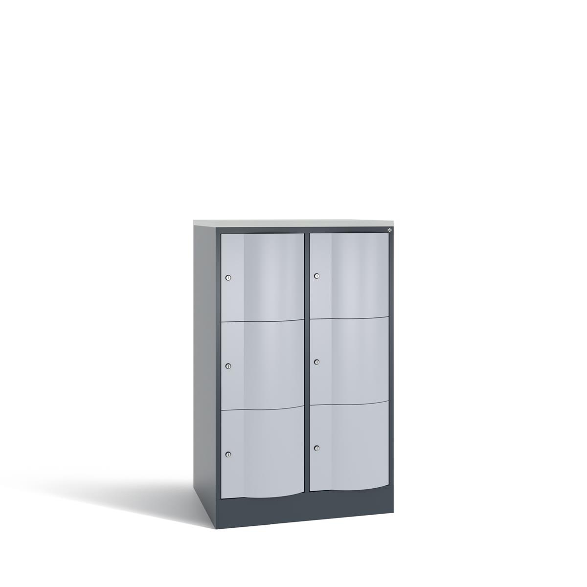 C+P XL-Schließfachschrank Resisto, H1255xB772xT640mm, 7016/9006 Image