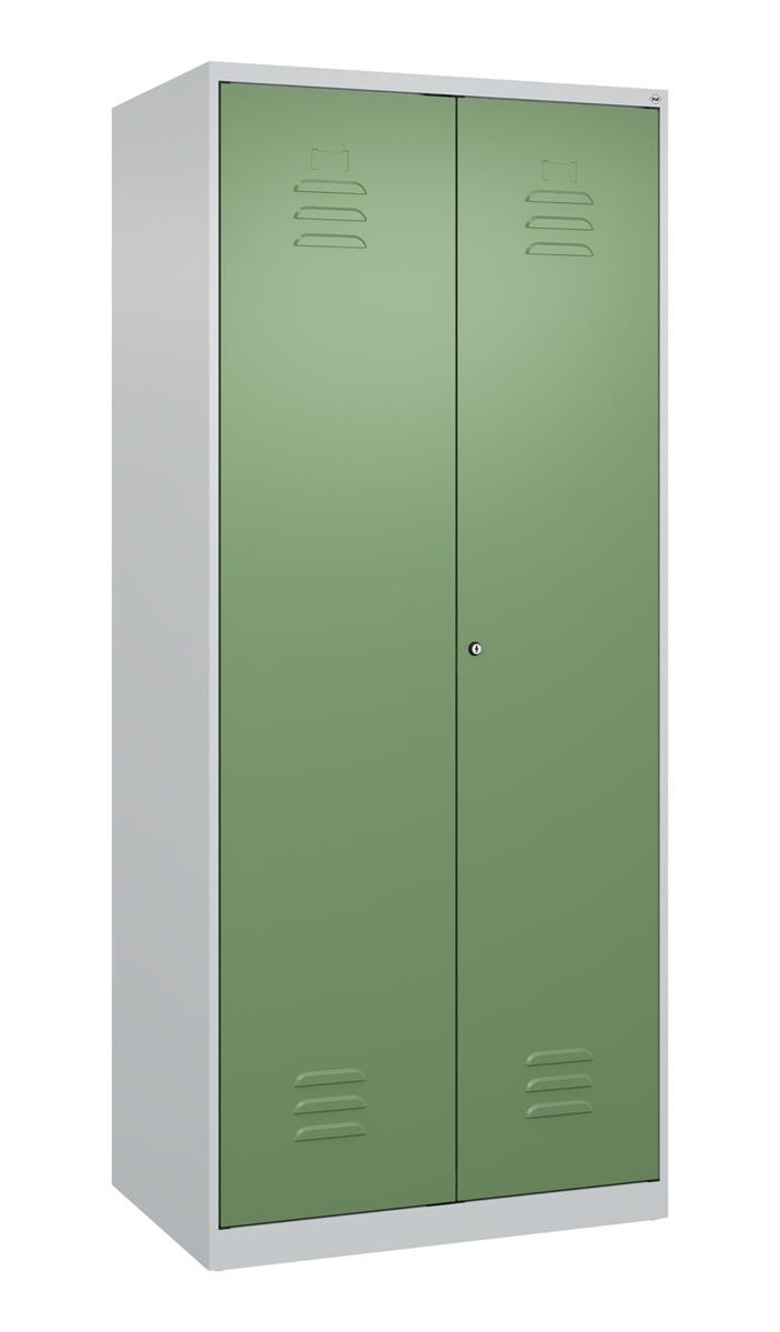 C+P Putzmittel-Spind Classic PLUS, 2 Abteile, 1850x800x500mm, 7035/6011 Image