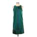 Anna Sui Casual Dress - Shift High Neck Sleeveless: Green Print Dresses - Women's Size 2