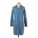 Old Navy Casual Dress - Shirtdress: Blue Dresses - Women's Size Small