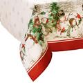 Elrene Home Fashions Snowman Winterland Holiday Snowflake Tischdecke, Polyester, Bunt, 60"x144" Rectangle (Tablecloth)