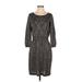 Ann Taylor LOFT Casual Dress - Sheath: Gray Tweed Dresses - Women's Size Small