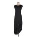 Express Casual Dress - High/Low Scoop Neck Sleeveless: Black Print Dresses - Women's Size Medium