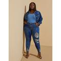 Plus Size Painted Embellished Skinny Jeans