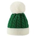 CaComMARK PI Clearance Children Christmas Hat Winter Beanie Gradient Knit Hat Warm Thick Skiing Cap with Fluffball