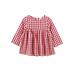 TheFound Toddler Baby Girls Fall Dress Long Sleeve Round Neck Plaids Print Dress Clothes