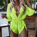 SBYOJLPB Women s Swimsuit Clearance New Lace Up High Waist Sexy Three Piece Bikini Swimsuit Swimsuit Women Bodysuit Jumpsuit Yellow(L) Yellow 8(L)