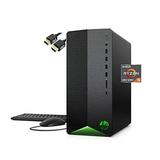 HP 2021 Newest Pavilion Gaming Desktop Computer AMD 6-Core Ryzen 5600G Processor (Up to 4.4 GHz) AMD Radeon RX 5500 32GB RAM 1TB PCIe NVMe SSD Mouse and Keyboard Win 10 Home + HDMI Cable