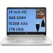 HP 14 Laptop 14 HD Micro-Edge Display AMD Ryzen 3 3250U (>i5-7200U) 8GB DDR4 512GB SSD 1TB HDD WebcamHP Fast Charge Win 10 (Google Classroom Compatible) + HDMI Cable