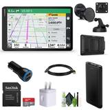 Garmin Dezl OTR1010 GPS Truck Navigator 10 Dispaly-Custom Truck Routing High-Resolution Birdseye Satellite Imagery Commercial GPS Navigation For Semi Trucker Drivers Bundle With Accessories