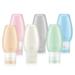 WANYNG Glass&Bottle Travel Approved Squeeza Silicone 6PC Proof Refillable Set Bottles Leak Cleaning Supplies 6 Travel Bottles Multicolor