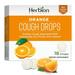 Herbion Naturals Cough Drops with Natural Orange Flavor Dietary Supplement Soothes Cough For Adults and Children over 6 years 18 Drops No Artificial Flavor No Added Color.