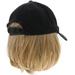 Canvas Hat Wig Ponytail Gold Ladies Wigs Baseball Cap Hair Short Straight One-Piece Miss