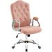 Adjustable Home Office Chairs Manicure Lumbar Support Work Chair Cute Swivel Rolling Nail Chair Ergonomic Chair With Armrest 3535 ()