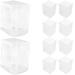 15 Pcs Pvc Transparent Box Christmas Gift Fruit Packaging Plastic Storage Boxes Clear Apple Gifts The Candy Wrapping Apples Snack Biscuit