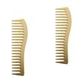 2 Pieces Oily Hair Comb Wide Tooth Man Hairstyling Salon Hairbrush for Men Combs Wet