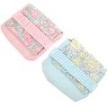 2 Pcs Headphone Pouch Multi-function Small Bag Girls Nursing Mat High Capacity Travel Student Suede