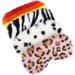 4 Pcs Plush Goggles Leopard Print Cartoon Travel Accesories Eye Face Mask Child