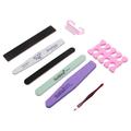 8 Pcs Manicure Tools Kit Rectangular Nail Files Brush Nail Art Accessories Tools