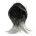 Organic Hair Wig Gradient European and American Wigs Straight Human Black White Hairpiece