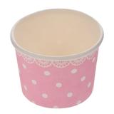 50 Pcs Paper Cups Ice Cream Sundae Treats Beverage Popsicle Disposable Pudding Pink