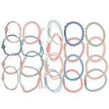 Braided Hair Tie Braiding Accessories Ropes 20 Pcs Rubber Band Ribbons Hairbands