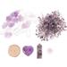 Natural Crystal Carvings Agate Home Desktop Decoration Ornaments (pink Crystal) 1pc Packing Boxes Stone Collections Decors Love Purple