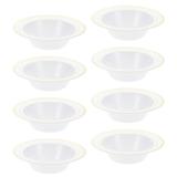 8pcs Disposable Plastic Bowls Ice Cream Bowls One Time Food Packaging Containers