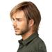 Men Short Ombre Brown Mens Wigs Straight Layered Wavy Mens Wig for MaleHalloween Cosplay Anime Party for Dad Hair