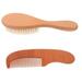 Baby Shampoo and Comb Set Nursing Gifts Wool Hair Brush for Massage Combs The Infant Wooden Newborn