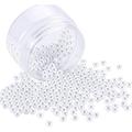 600Pcs 6mm White Pearl Beads No Hole Loose Acrylic Pearl Beads Resin Filling Material Pearl Beads for Jewelry Making and Wedding