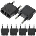 6pcs Socket Adapter US to EU Plug 125-250V Changeover Plug Wall Charger EU Plug