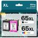 65XL Ink Cartridges Black and Color Combo Pack Compatible for HP Ink 65 High Yield work with HP Deskjet 3755 3700 3752