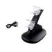 Controller Charger Charging Station Dual USB Charger Charging Stand Dock for 4 Controller and Pro Controller (Black)