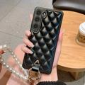 OFOCASE for Samsung Galaxy S24 Ultra S24 Plus S24 Leather Case with Bracelet Pearl Chain Fashion Shockproof Case for Women