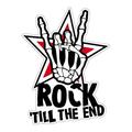 Rock Till The End Vinyl Sticker Decal (3.375 x 9 ) | Peel & Stick | Funny Humor Gift Rock & Roll Rock Music Classic Rock Hair Bands Music Guitar