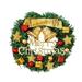 JWDX Simulation Wreath Clearance Simulation Christmas Wreath Merry Christmas Front Door Decoration Wall Artificial Pines Wreath Party Decoration Gold