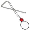 Necklace Magnifying Glass Red Gift Creative Jewelry for Clothes Portable Mirror Magnifiers Seniors Choker Vintage Delicate Elder