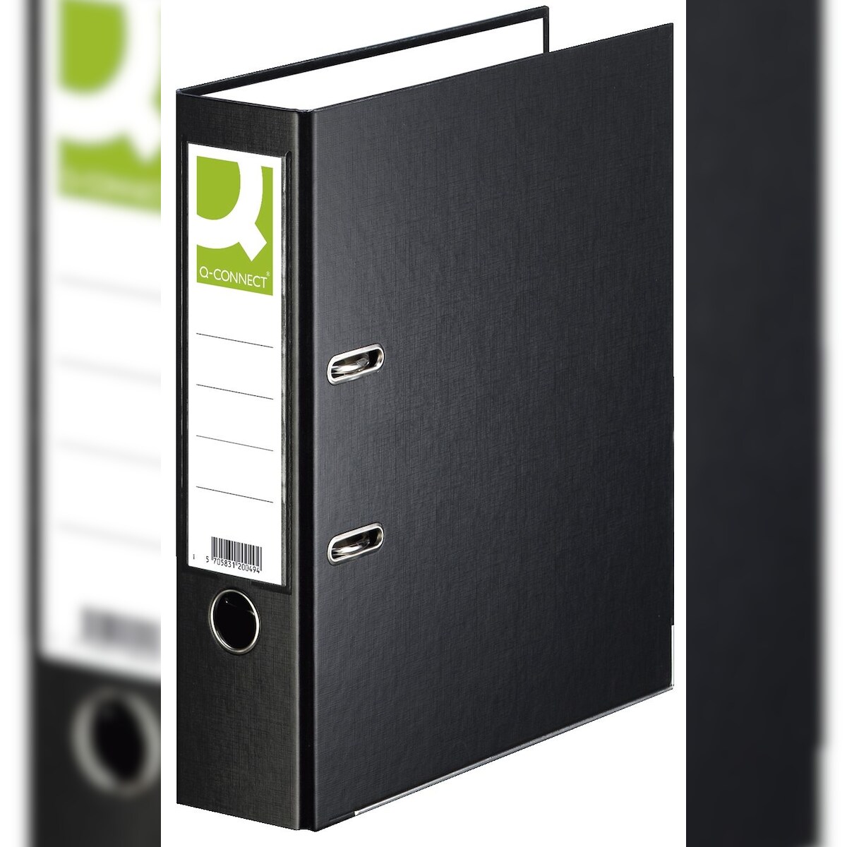 Q-Connect® KF18728 Ordner PP - A4, 80 mm, schwarz Image