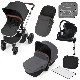 Ickle Bubba Stomp V3 i-Size Travel System With ISOFIX Base - Graphite Grey On Silver Frame